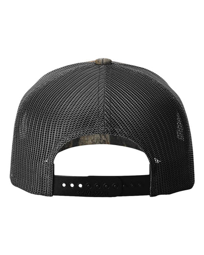 Richardson Five-Panel Printed Trucker Cap 112PFP #color_Mossy Oak Country DNA/ Black