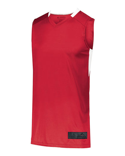 Augusta Sportswear Step-Back Basketball Jersey 1730 #color_Red/ White