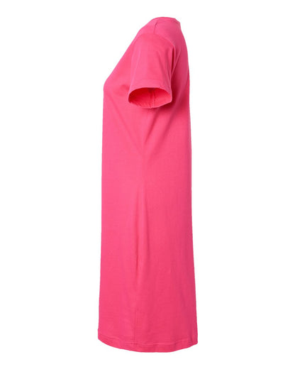 LAT Women's Fine Jersey V-Neck Coverup 3522 #color_Hot Pink
