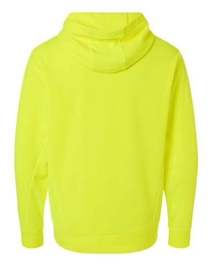 Team 365 Unisex Squad Hooded Tech Fleece Pullover TT400 #color_Safety Yellow