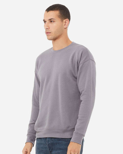 BELLA + CANVAS Unisex Sponge Fleece Drop Shoulder Crewneck Sweatshirt 3945 #colormdl_Storm