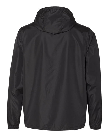 Independent Trading Co. Lightweight Windbreaker Full-Zip Jacket EXP54LWZ #color_Black