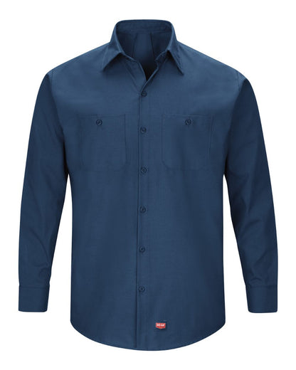 Red Kap Men's Tall Mimix™ Long Sleeve Work Shirt SX10T #color_Navy