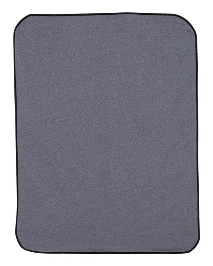 Rabbit Skins Premium Jersey Infant Blanket 1110 #color_Granite Heather/ Black