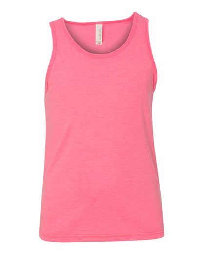 BELLA + CANVAS Youth Jersey Tank 3480Y #color_Neon Pink