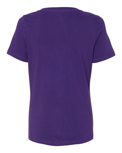 BELLA + CANVAS Women’s Relaxed Jersey V-Neck Tee 6405 #color_Team Purple