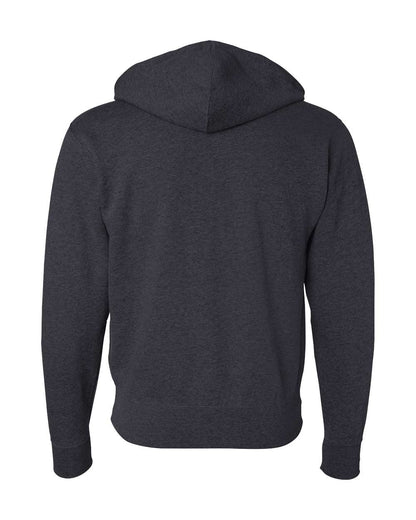Independent Trading Co. Unisex Lightweight Full-Zip Hooded Sweatshirt AFX90UNZ #color_Charcoal Heather