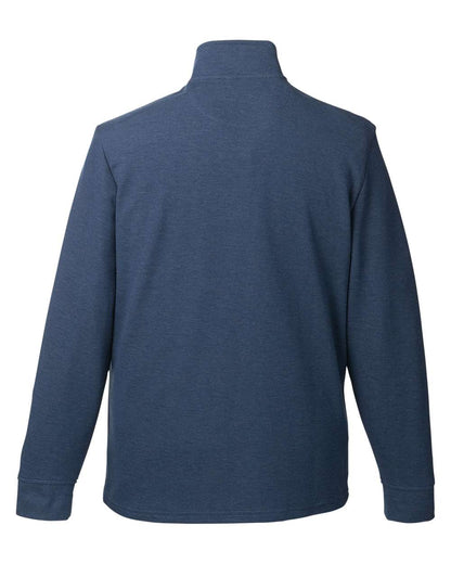vineyard vines Men's Saltwater Quarter-Zip Pullover K002708 #color_Blue Blazer/ Navy Heather