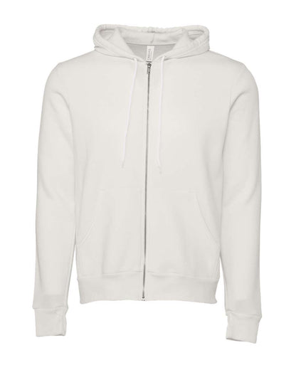 BELLA + CANVAS Sponge Fleece Full-Zip Hoodie 3739 #color_Vintage White