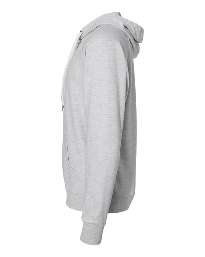Independent Trading Co. Unisex Icon Lightweight Loopback Terry Full-Zip Hooded Sweatshirt SS1000Z #color_Athletic Heather