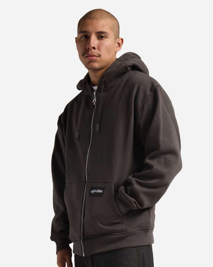 Shaka Wear Men's Essential Super Heavyweight Full-Zip Hooded Sweatshirt SHEHZ #colormdl_Shadow