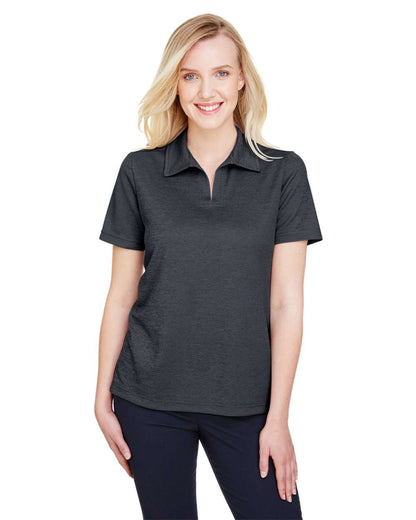 Devon & Jones Women's CrownLux Performance® Address Melange Polo DG22W #colormdl_Black Heather