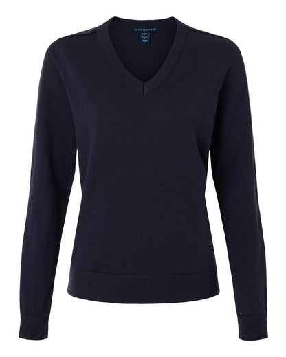 Devon & Jones Women's New Classics V-Neck Sweater DG445W #color_Navy