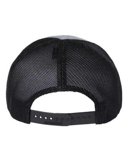 Richardson 112+ R-Flex Adjustable Trucker Cap 112PL #color_Heather Grey/ Black