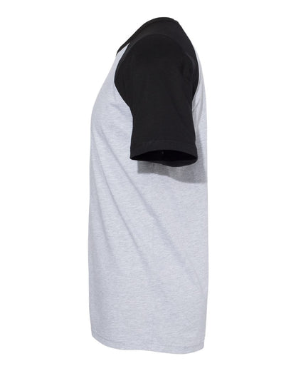 Next Level Cotton Raglan T-Shirt 3650 #color_Black/ Heather Grey