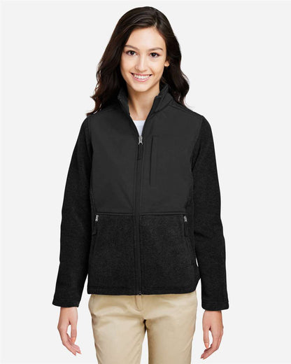 CORE365 Women's Journey Summit Hybrid Full-Zip CE890W #colormdl_Black/ Black