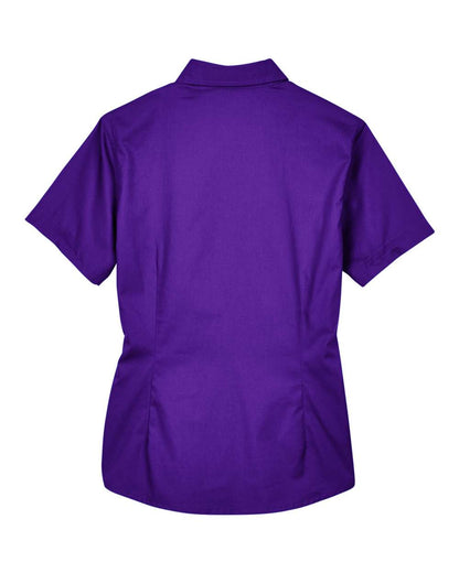 CORE365 Women's Optimum Short Sleeve Twill Shirt 78194 #color_Campus Purple