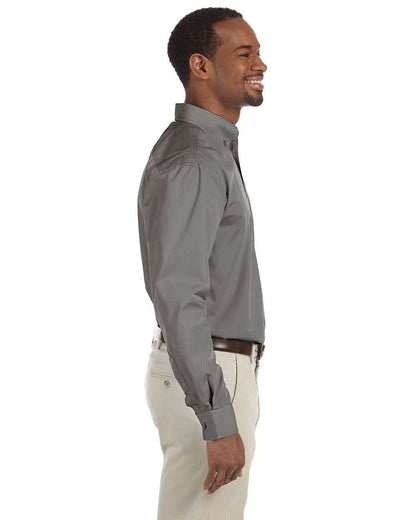 Harriton Men's Essential Poplin M510 #colormdl_Dark Grey