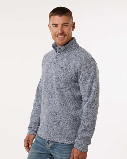 Columbia Men's Alto Pass™ Fleece Half-Snap Pullover 209573 #colormdl_Dark Mountain Heather