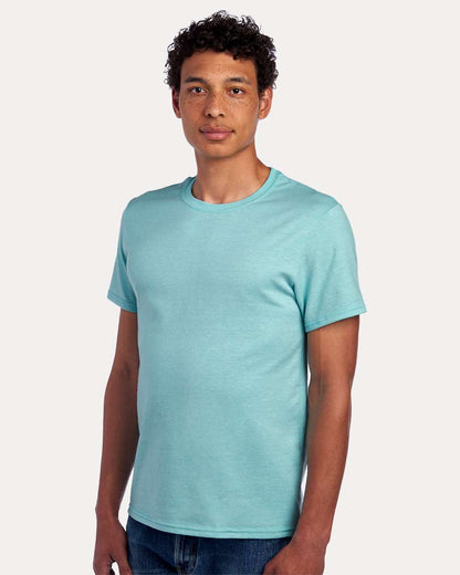 JERZEES Premium Blend Ring-Spun T-Shirt 560MR #colormdl_Simply Aqua Heather