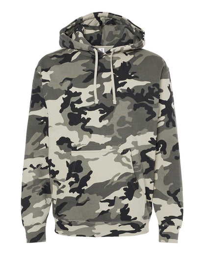 Independent Trading Co. Unisex Heavyweight Hooded Sweatshirt IND4000 #color_Snow Camo