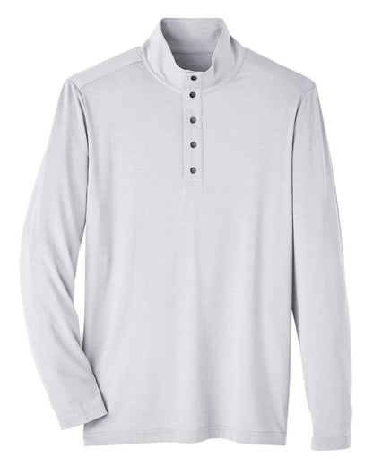 North End Men's JAQ Stretch Performance Snap-Neck Pullover NE400 #color_Platinum