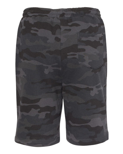 Independent Trading Co. Men's Midweight Fleece Shorts IND20SRT #color_Black Camo