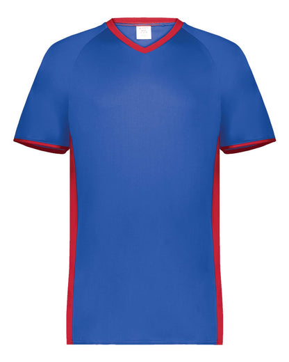 Augusta Sportswear Cutter V-Neck Jersey 6907 #color_Royal/ Scarlet