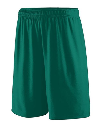 Augusta Sportswear Youth Training Shorts 1421 #color_Dark Green