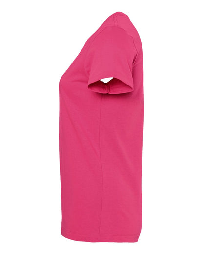 M&O Women's Gold Soft Touch T-Shirt 4810 #color_Heliconia