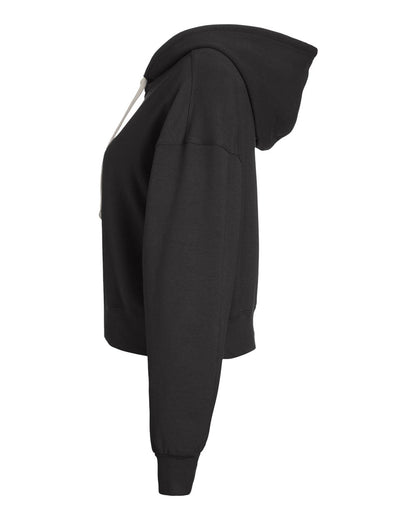 Glyder Women's Vintage Oversized Cropped Hooded Sweatshirt PDP1725 #color_Black