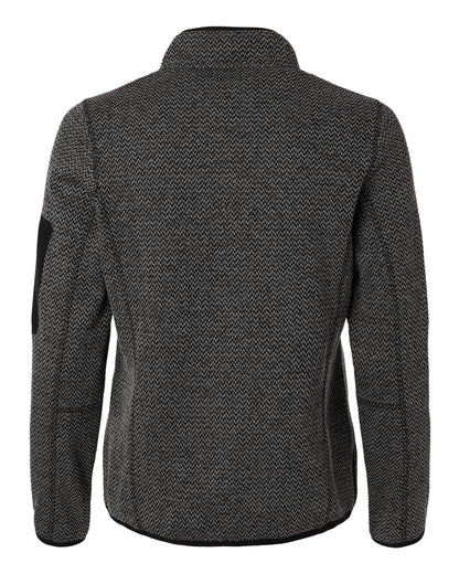 North End Women's Jasper Full-Zip Fleece Jacket NE730W #color_Black/ Grey