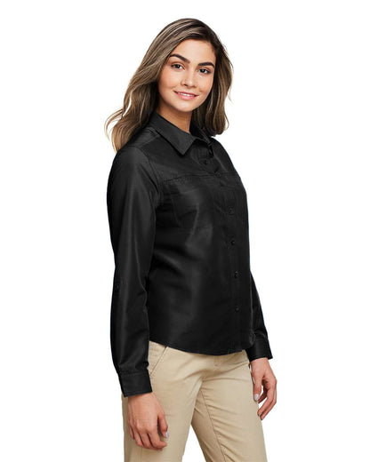 Harriton Women's Key West Performance Staff Shirt M580LW #colormdl_Black