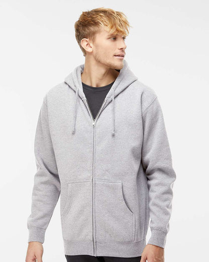 Independent Trading Co. Unisex Heavyweight Full-Zip Hooded Sweatshirt IND4000Z #colormdl_Grey Heather