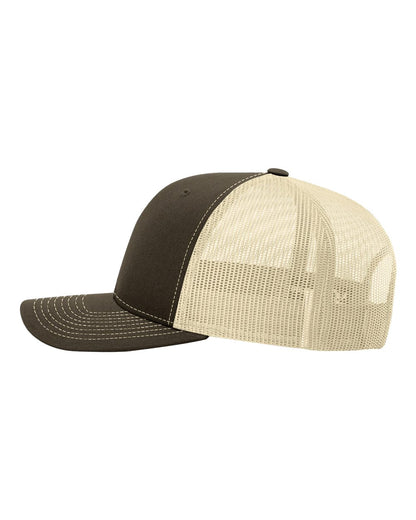 Richardson Snapback Trucker Cap 112 #color_Chocolate Chip/ Birch
