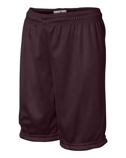 Badger Youth Mini Mesh 6'' Inseam Shorts 2237 #color_Maroon