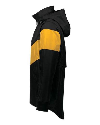 Holloway Men's Potomac Hooded Jacket 229527 #color_Black/ Gold