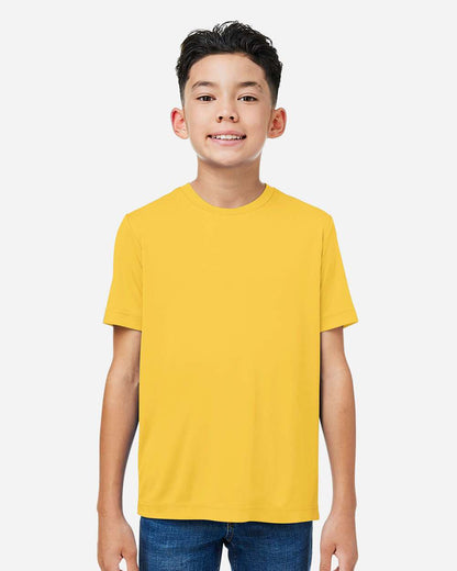 CORE365 Youth Capital Performance T-Shirt CE10Y #colormdl_Campus Gold