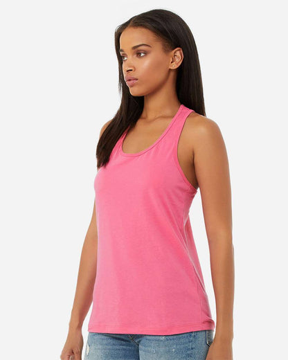 BELLA + CANVAS Women's Jersey Racerback Tank 6008 #colormdl_Charity Pink