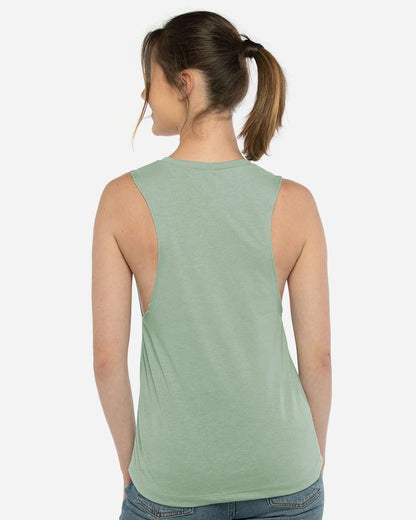 Next Level Women’s Festival Muscle Tank 5013 #colormdl_Stonewash Green