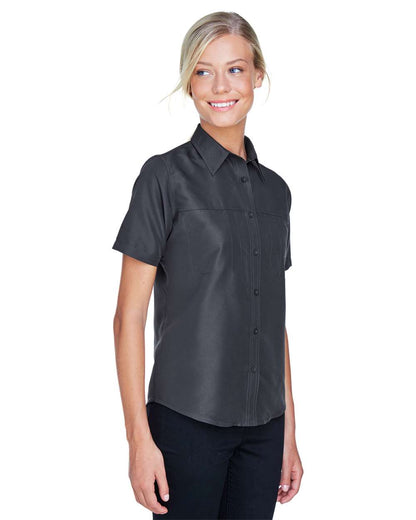 Harriton Women's Key West Short Sleeve Performance Staff Shirt M580W #colormdl_Dark Charcoal
