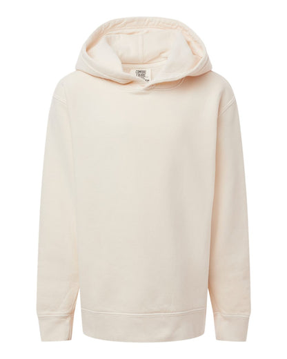 Comfort Colors Youth Garment-Dyed Lightweight Fleece Hooded Sweatshirt 1467Y #color_Ivory