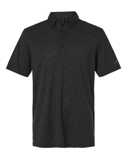Adidas Men's Ultimate365 Jacquard Polo A2014 #color_Carbon/ Black