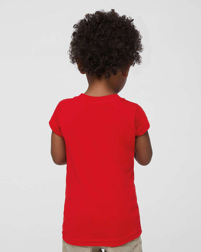 Rabbit Skins Toddler Girls Fine Jersey Tee 3316 #colormdl_Red