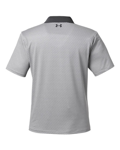 Under Armour Men's 3.0 Printed Performance Polo 1377377 #color_White/ Halo Grey