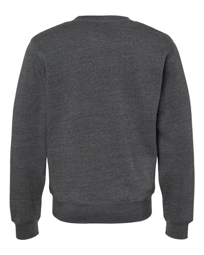 J. America Unisex Triblend Fleece Crewneck Sweatshirt 8870 #color_Black Triblend