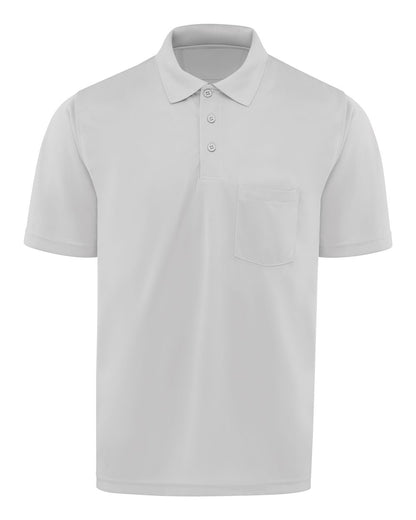 Red Kap Men's Performance Knit Pocket Polo SK98 #color_Silver Grey