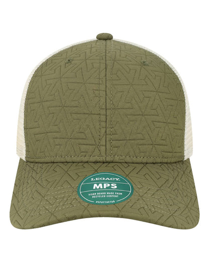 LEGACY Mid-Pro Snapback Trucker Cap MPS #color_Olive Z - Quilted
