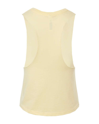 BELLA + CANVAS Women's Racerback Crop Tank 6682 #color_Heather French Vanilla