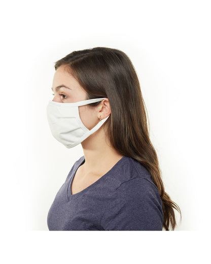 Hanes 3-Ply Cotton Face Mask MASKBB #color_White